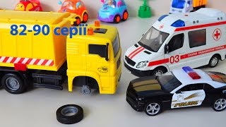 Мультик про машинки Місто машинок всі серії підряд (82-90 серії). Розвиваючі мультфільми українською