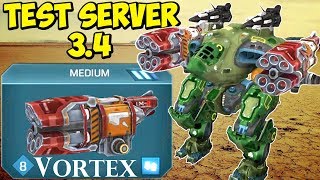 War Robots Test-Server: New Weapon VORTEX, Reload Button & More