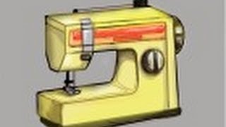 How to draw a Sewing Machine