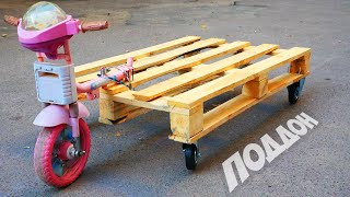 СДЕЛАЛИ МОТОЦИКЛ ИЗ ДЕРЕВЯННОГО ПОДДОНА своими руками