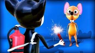МЫШОНОК ЖЕКА СПРЯТАЛСЯ В ТУАЛЕТЕ ОТ КОТА ИГОРЯ?! НАСТОЯЩИЕ ТОМ И ДЖЕРРИ!