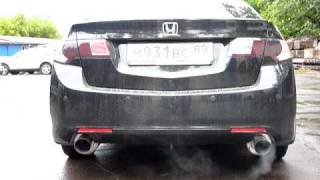 Tuning Honda Accord установка тюнинговых глушителей.