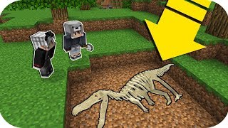 KORKUNÇ DİNAZOR İSKELETİNİ BULUYORUZ! - Minecraft