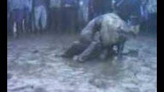 Two Girls Having a Mud Wrestle - Knowsley Hall