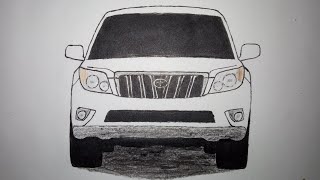РИСУЮ МАШИНУ TOYOTA LEND CRUISER PRADO