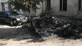 Администрация города Мартуни после вчерашнего обстрела, во время которого были ранены журналисты