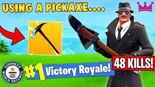 48 KILLS SOLO WORLD RECORD WITH PICKAXE!? (Fortnite FAILS & WINS #13)