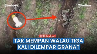 Santainya Pasukan Ukraina Lempar Balik Granat yang Jatuh di Posisinya