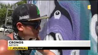 5 polynésiens au concours international de graffiti "Ono'u 2014"