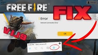 Garena Free fire Battlegrounds Network Connection Error Fix V 1.19