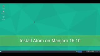 How to install atom on manjaro