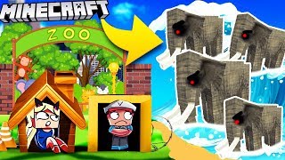 ? ZOO VS TSUNAMI SŁONI - MINECRAFT TSUNAMI CHALLENGE! | Vito vs Bella