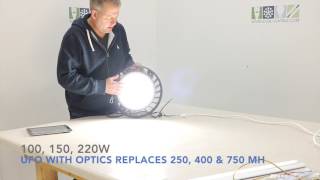 UFO "Aerial 51" High Bay Light 100, 150 and 220 Watt, 120-277 Volt