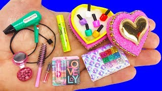 16 DIY BARBIE MINIATURE MAKEUP HACKS AND CRAFTS !!!