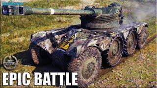 Скилловый бой на Колёсном танке ✅ World of Tanks Panhard EBR 75 (FL 10) лучший бой