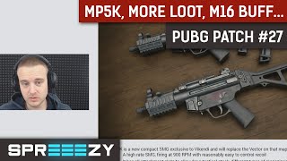 PUBG Patch #27 | LOTS of Changes | New Gun MP5K, M16 Buff, More Erangel Loot, Season 3 Pass...