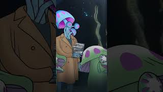How do you show how fungus interacts with trees? A mushroom in a sketchy trenchcoat. #shorts