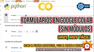 ¿Cómo usar los formularios de Google Colab? | Interactuar con el usuario | Python | ¡Muy fácil!