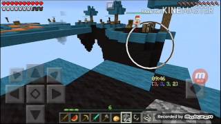 Never dig straight down in sky war! Minecraft PE 0.15.4 team sky war