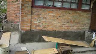 Укрепление разрушенного цоколя. Timelapse 09/05/2011