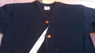 Easy to sew, turn any sweat shirt, t-shirt or pull over sweater into a cardigan