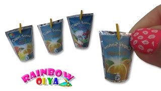 МИНИАТЮРНЫЙ СОК Capri-Sonne для куклы. Миниатюра для кукол | Miniature Capri Sonne Drinks