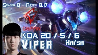 GRF Viper KAI'SA vs JINX ADC - Patch 8.17 KR Ranked