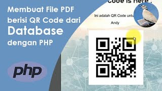 Cara Membuat File PDF berisi QR Code dari Database dengan PHP