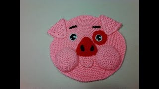 Прихватка - поросенок Пухля, ч.1. Pothook is a piggy Poohlya, р.1. Amigurumi. Crochet.