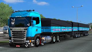 SCANIA R420 NO BITREM 30 METROS BOTANDO PRESSÃO ETS2 MODS BR