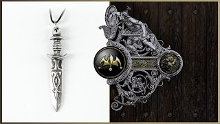 ПЕРЕСВЕТ ~ ОРИГИНАЛЬНАЯ ПОДВЕСКА МЕЧ В СЛАВЯНСКОМ СТИЛЕ СТИЛЬНЫЙ КУЛОН ОБЕРЕГ ВОИНА 0005
