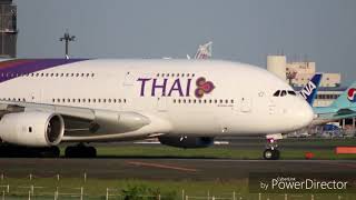 成田国際空港(RJAA)さくらの山 #424 タイ航空A380 バンコクまで6時間のフライト