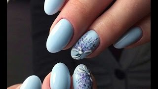 Нежный дизайн ногтей Лаванда. lavender flower