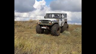 Уаз 469   на больших колесах Краз    Уаз 31512