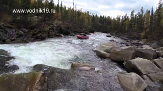 Баш-Хем #9  Баш-порог - на ненастроенной лодке!  I моторная лодка фрегат Jet тоннель водомет