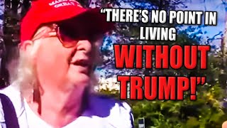 Trump Supporter FREAKS OUT When Confronted On Her BS