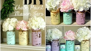 DIY Chalk Paint Mason Jar