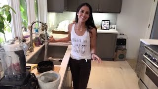 Coconut Strawberry Acai Smoothie! [Kim Cooks Live + Q&A]