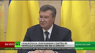 Rueda de prensa de Víktor Yanukóvich, presidente destituido de Ucrania (VERSIÓN COMPLETA)