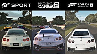 GRAN TURISMO SPORT vs PROJECT CARS 2 vs FORZA 7 [4k Graphics Gameplay Comparison]