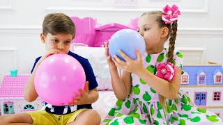 Diana dan Roma Trik Lucu dan Eksperimen Balon / Belajar untuk Bersenang-senang