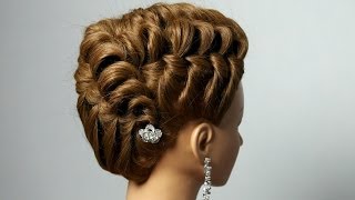 Elegant hairstyle for long medium hair.