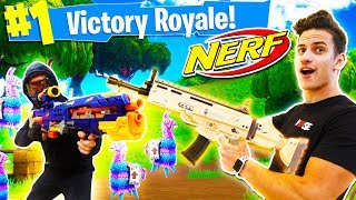NERF WAR: FORTNITE BATTLE ROYALE CHALLENGE! (W/ MOOSECRAFT)