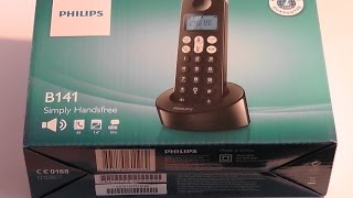 Philips B141 (B1411B/21) dect phone / cordless phone - Unbox & test
