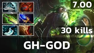 GH GOD • Pudge • 30-4 — Patch 7.00 Pro MMR Dota 2