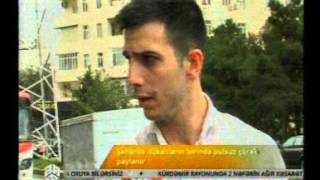 Şəhər dükanların birində pulsuz çörək paylanır