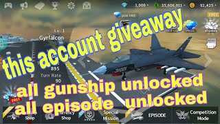 Gunship battle!! Gunship battle one account giveaway