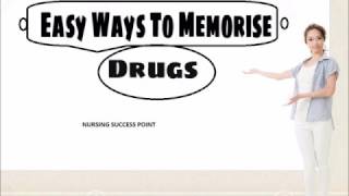 Easy Way To Memorise Drugs ( Easy Pharmacology )