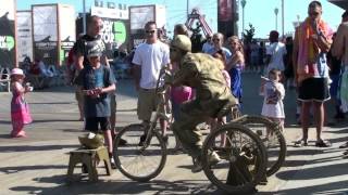 Ocean City Maryland boardwalk preformer "Gold Guy"