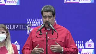 Venezuela: Maduro casts vote as Socialist Party holds primaries for November regional election